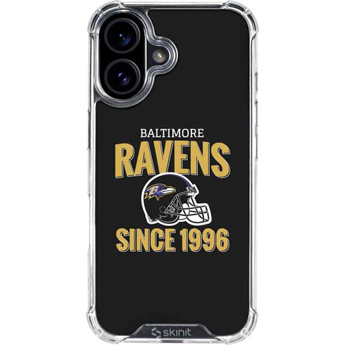 NFL Baltimore Ravens Helmet iPhone 16 Clear Case