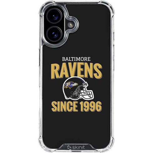 NFL Baltimore Ravens Helmet iPhone 16 Plus Clear Case