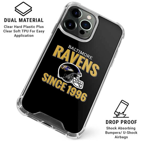 NFL Baltimore Ravens Helmet iPhone 16 Pro Clear Case