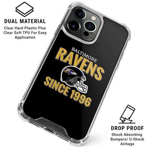 NFL Baltimore Ravens Helmet iPhone 16 Pro Max Clear Case