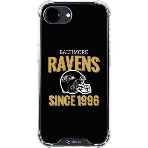 NFL Baltimore Ravens Helmet iPhone 16e Clear Case