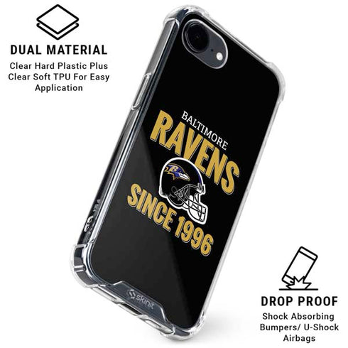 NFL Baltimore Ravens Helmet iPhone 16e Clear Case