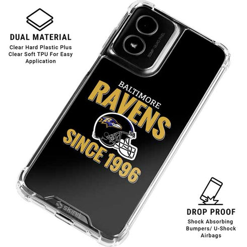 NFL Baltimore Ravens Helmet Moto G Power 5G (2024) Clear Case