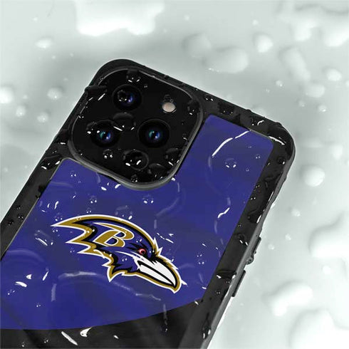 NFL Baltimore Ravens iPhone 15 Pro Waterproof Case