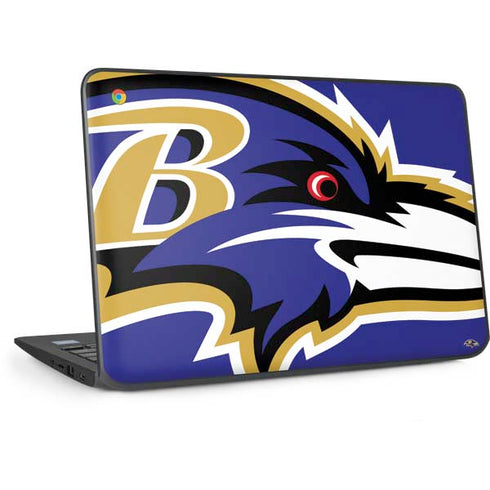 NFL Baltimore Ravens Large Logo HP Chromebook Skin