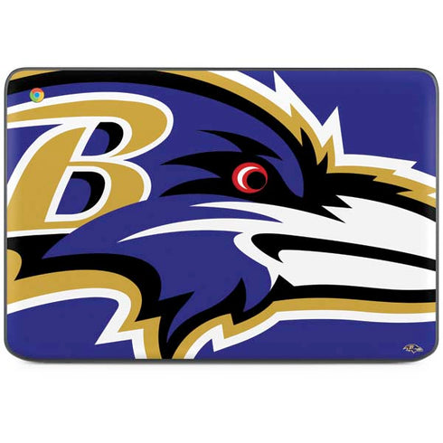 NFL Baltimore Ravens Large Logo HP Chromebook Skin
