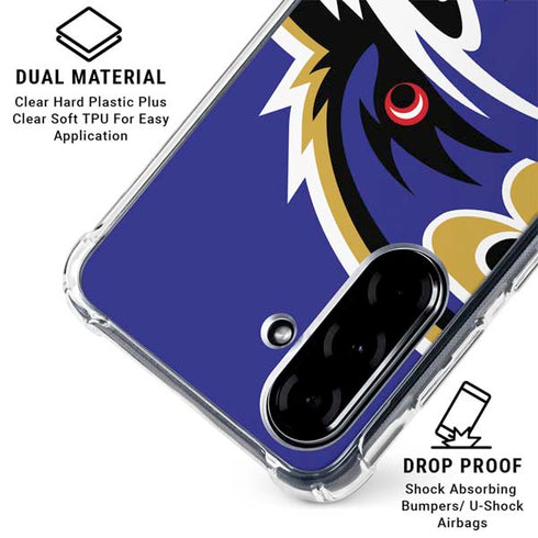 NFL Baltimore Ravens Large Logo Galaxy A36 5G Clear Case