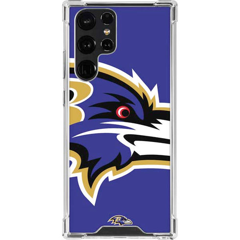 NFL Baltimore Ravens Large Logo Galaxy S23 Ultra Clear Case