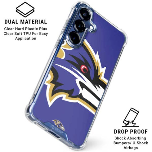 NFL Baltimore Ravens Large Logo Galaxy S25 Plus Clear Case