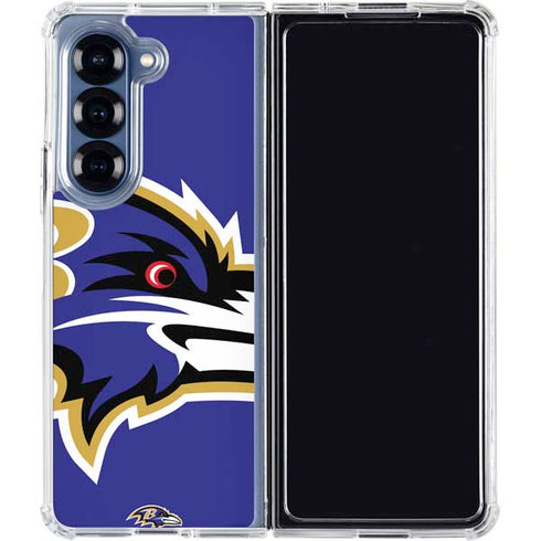 NFL Baltimore Ravens Large Logo Galaxy Z Fold6 Clear Case