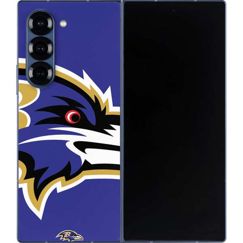 NFL Baltimore Ravens Large Logo Galaxy Z Fold6 Skin