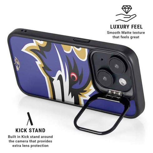 NFL Baltimore Ravens Large Logo iPhone 15 Plus Kickstand Case