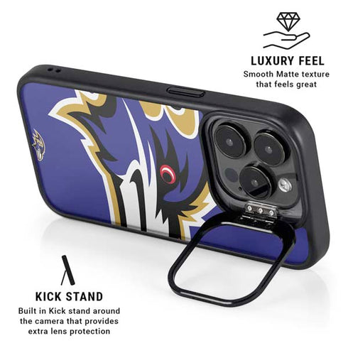 NFL Baltimore Ravens Large Logo iPhone 15 Pro Max Kickstand Case