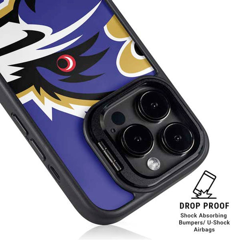 NFL Baltimore Ravens Large Logo iPhone 15 Pro Max Kickstand Case