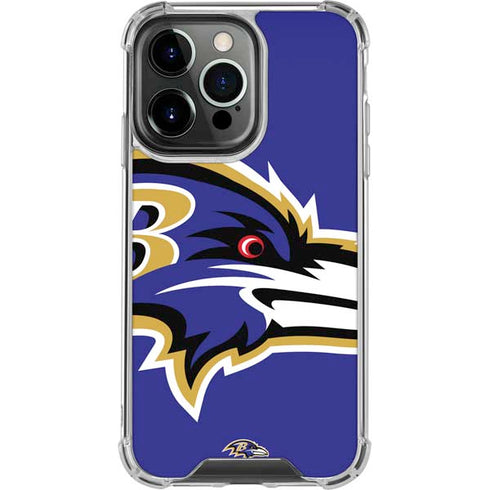 NFL Baltimore Ravens Large Logo iPhone 16 Pro Clear Case