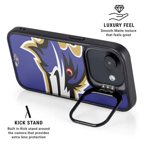 NFL Baltimore Ravens Large Logo iPhone 16e Kickstand Case