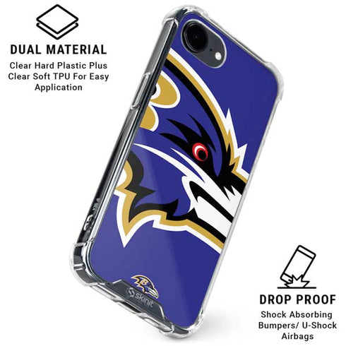 NFL Baltimore Ravens Large Logo iPhone 16e Clear Case