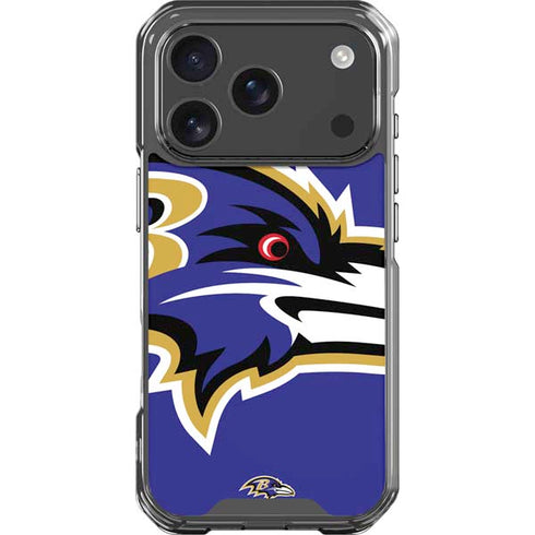 NFL Baltimore Ravens Large Logo iPhone 18 Pro Clear Case