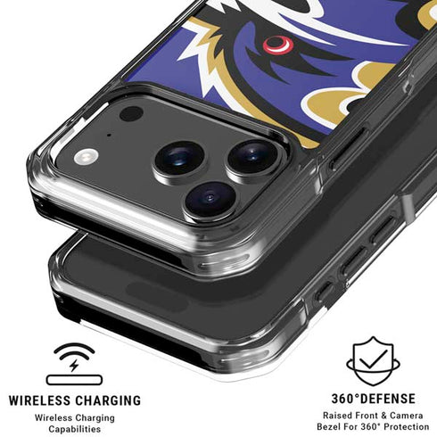 NFL Baltimore Ravens Large Logo iPhone 18 Pro Clear Case