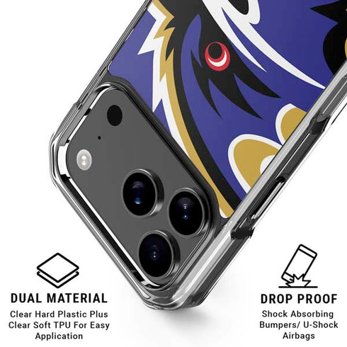 NFL Baltimore Ravens Large Logo iPhone 18 Pro Clear Case