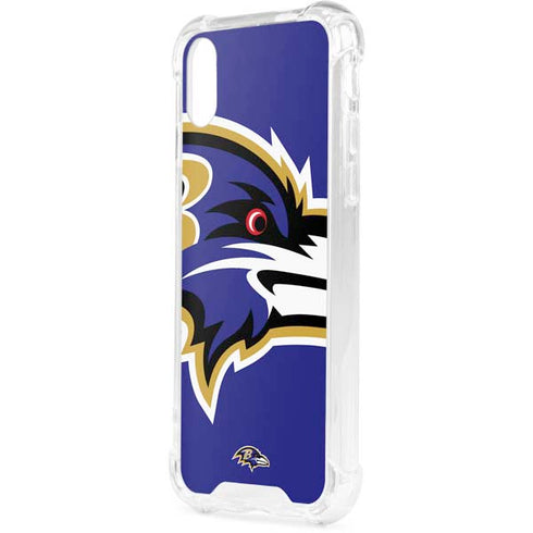 NFL Baltimore Ravens Large Logo iPhone XS Clear Case