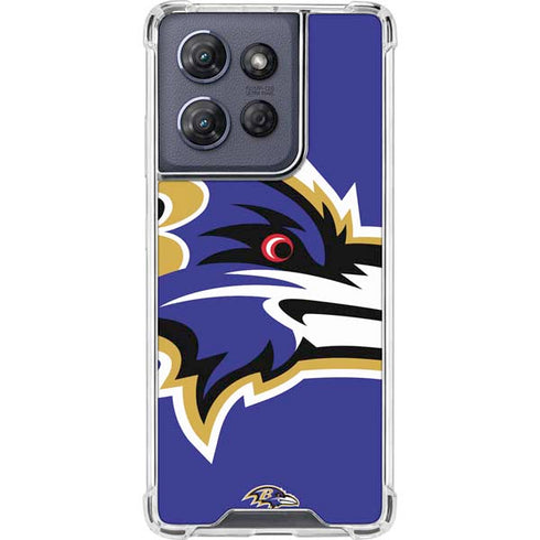 NFL Baltimore Ravens Large Logo Moto G 5G (2025) Clear Case