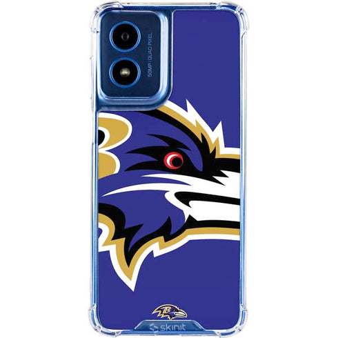 NFL Baltimore Ravens Large Logo Moto G 5G (2024) Clear Case