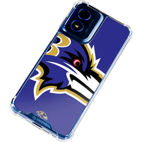 NFL Baltimore Ravens Large Logo Moto G 5G (2024) Clear Case
