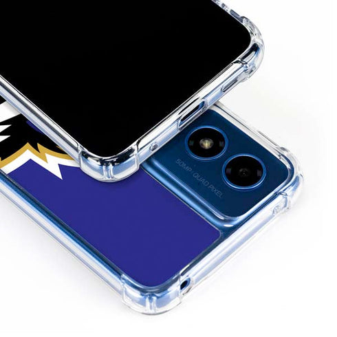 NFL Baltimore Ravens Large Logo Moto G 5G (2024) Clear Case