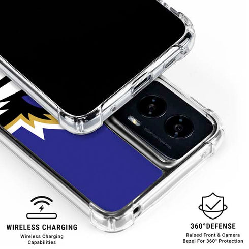 NFL Baltimore Ravens Large Logo Moto G Power 5G (2024) Clear Case
