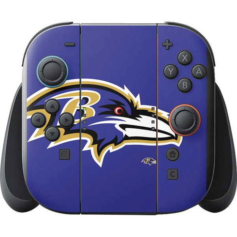 NFL Baltimore Ravens Large Logo Nintendo Switch 2 (2025) with Joy-Con Skin