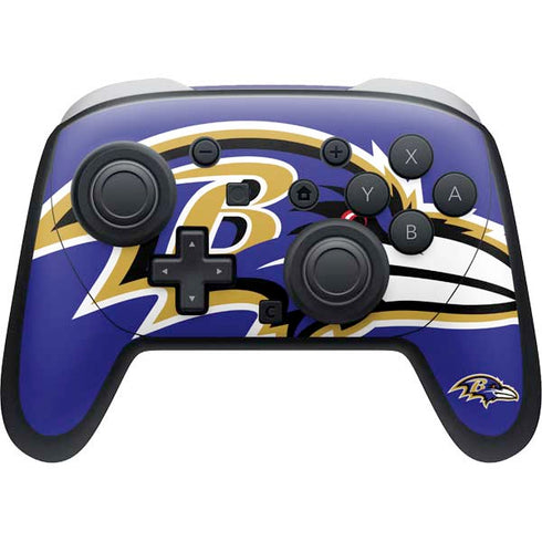 NFL Baltimore Ravens Large Logo Nintendo Switch 2 (2025) Pro Controller Skin
