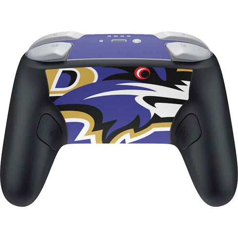 NFL Baltimore Ravens Large Logo Nintendo Switch 2 (2025) Pro Controller Skin