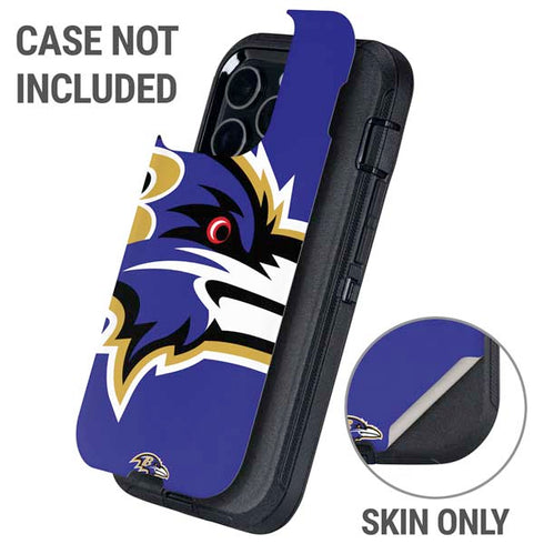 NFL Baltimore Ravens Large Logo Otterbox Defender iPhone Skin