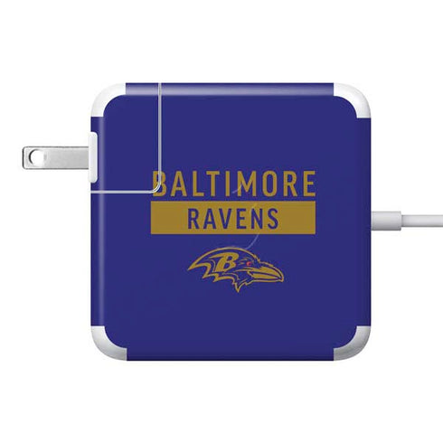 NFL Baltimore Ravens Purple Performance Series 85W Power Adapter (15 and 17 inch MacBook Pro Charger) Skin