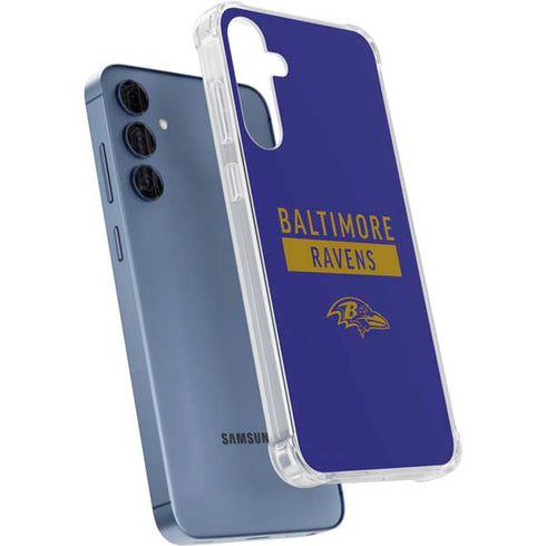 NFL Baltimore Ravens Purple Performance Series Galaxy A55 5G Clear Case