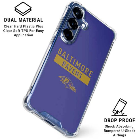 NFL Baltimore Ravens Purple Performance Series Galaxy S25 Plus Clear Case