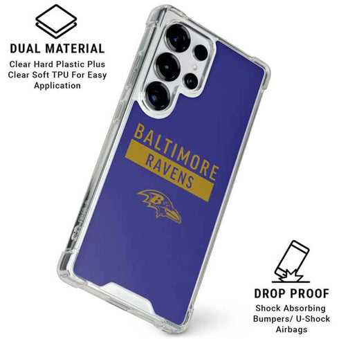 NFL Baltimore Ravens Purple Performance Series Galaxy S25 Ultra Clear Case