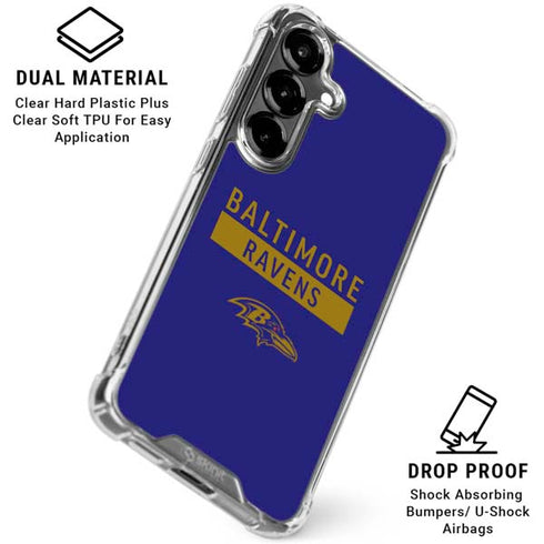 NFL Baltimore Ravens Purple Performance Series Galaxy S26 Clear Case