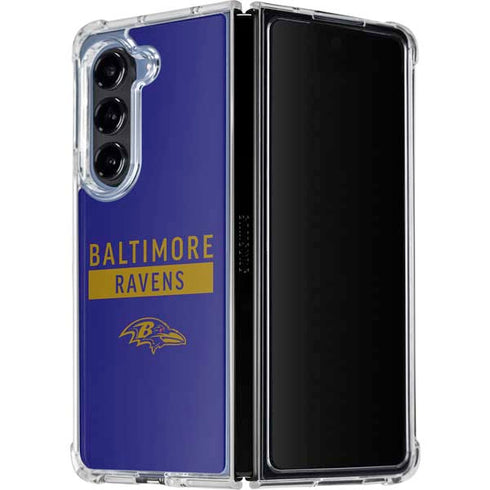 NFL Baltimore Ravens Purple Performance Series Galaxy Z Fold5 5G Clear Case
