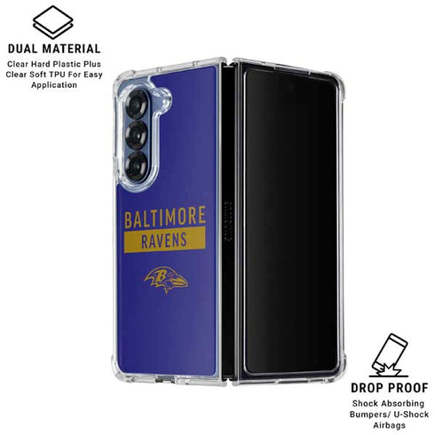 NFL Baltimore Ravens Purple Performance Series Galaxy Z Fold6 Clear Case