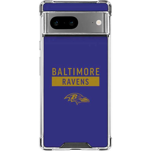 NFL Baltimore Ravens Purple Performance Series Google Pixel 8a Clear Case