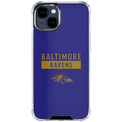 NFL Baltimore Ravens Purple Performance Series iPhone 15 Clear Case