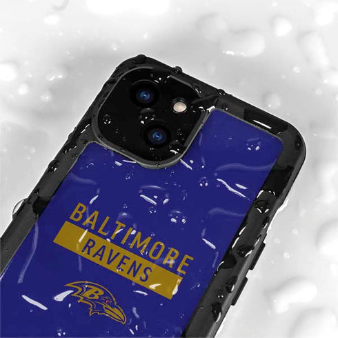 NFL Baltimore Ravens Purple Performance Series iPhone 15 Plus Waterproof Case