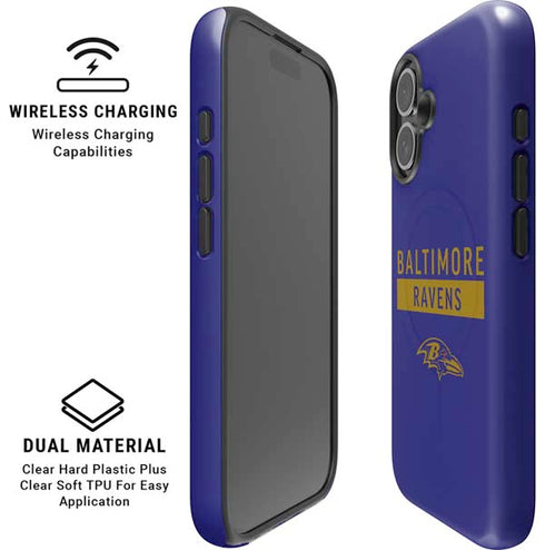 NFL Baltimore Ravens Purple Performance Series iPhone 16 Magsafe Impact Case