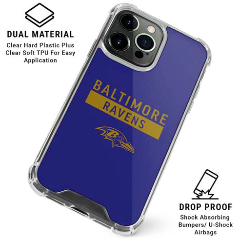 NFL Baltimore Ravens Purple Performance Series iPhone 16 Pro Clear Case