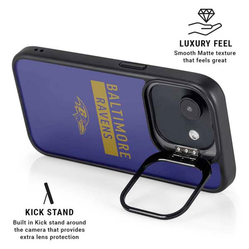 NFL Baltimore Ravens Purple Performance Series iPhone 16e Kickstand Case