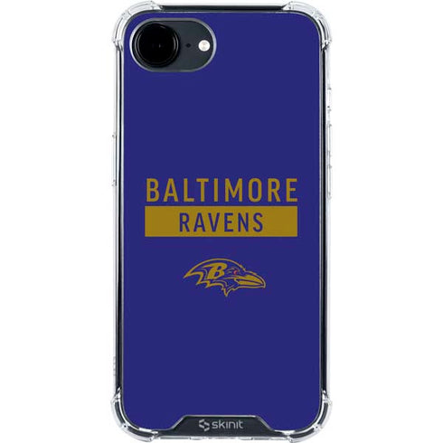 NFL Baltimore Ravens Purple Performance Series iPhone 16e Clear Case