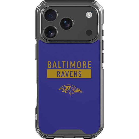 NFL Baltimore Ravens Purple Performance Series iPhone 18 Pro Clear Case
