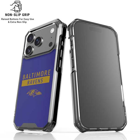 NFL Baltimore Ravens Purple Performance Series iPhone 18 Pro Clear Case